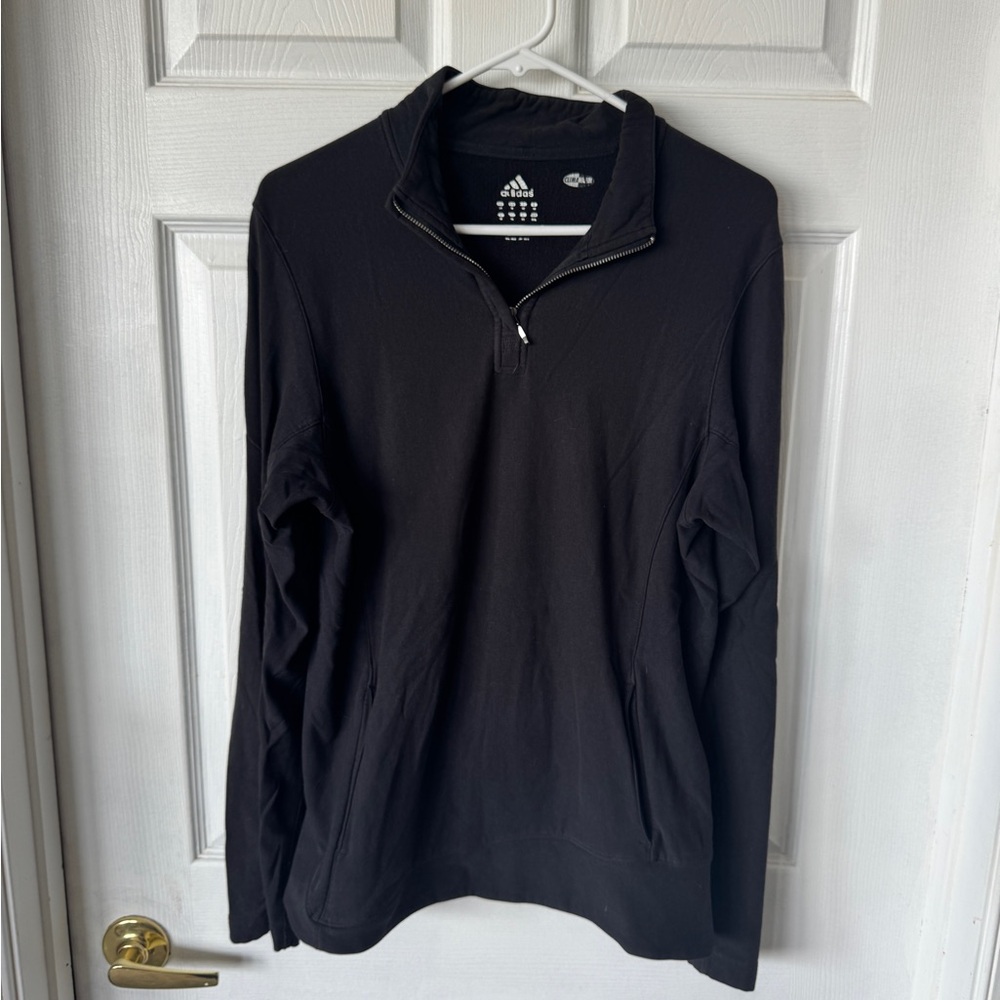 Adidas Men's Black Quarter-Zip Pullover
